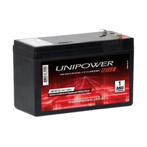 Bateria Selada Unipower UP1272 - VRLA 12V 7,2Ah - F187