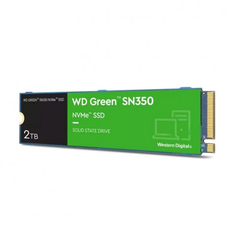 SSD M.2 2280 NVMe 2TB Western Digital Green SN350 (WDS200T3G0C) - Gravações 3000 MB/s - Leituras 3200 MB/s