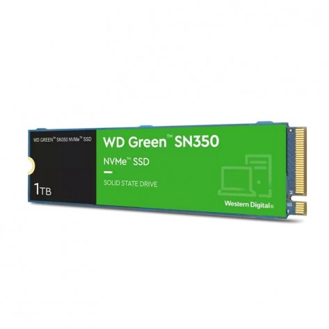 SSD M.2 2280 NVMe 1TB Western Digital Green SN350 (WDS100T3G0C) - Gravações 2500 MB/s - Leituras 3200 MB/s