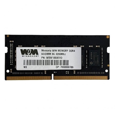 Memória para Notebook Win Memory WSW18S8EVD - 8GB DDR4 - 3200MHz (PC4-25600) - SODIMM