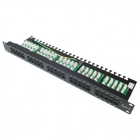 Voice Panel Seclan WT-2052 - Cat.3 - 50 Portas - 1U