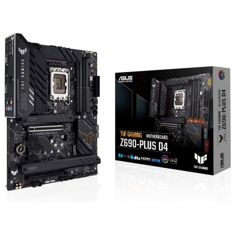 Placa Mãe Asus TUF Gaming Z690-PLUS D4 - Chipset Z690 - (DDR4, 4 Slots M.2, HDMI / DisplayPort, USB 3.2 Gen 2) - Soquete 1700