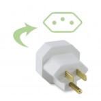 Adaptador para tomada NBR para 2P+T - Novo para o Antigo 15A - Braco