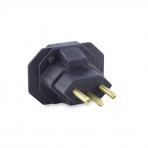 Adaptador de Tomada Force Line 4312 - Padrão Antigo para o Padrão Novo - Preto