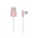 Cabo USB Type-C Metálico com plugue em L - Kimaster CB209
