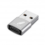 Adaptador Conversor USB 2.0 Tipo-A Macho para USB Tipo-C Fêmea - Compatível OTG