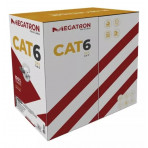 Cabo de Rede Megatron U/UTP - Cat.6 Trançado 4 Pares 4PX23AWG - 305 Metros - Azul