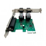 Placa PCI-Express X1 com 2 Portas Seriais + 1 Porta Paralela F3 143 JC-PCI-PRS - Espelho Low Profile