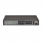 Switch Intelbras SF 1821 PoE 4760039 - 16 Portas 10/100 Mbps PoE + 2 Portas Gigabit para Uplink + 1 Porta Mini-GBIC/SFP - Não Gerenciável